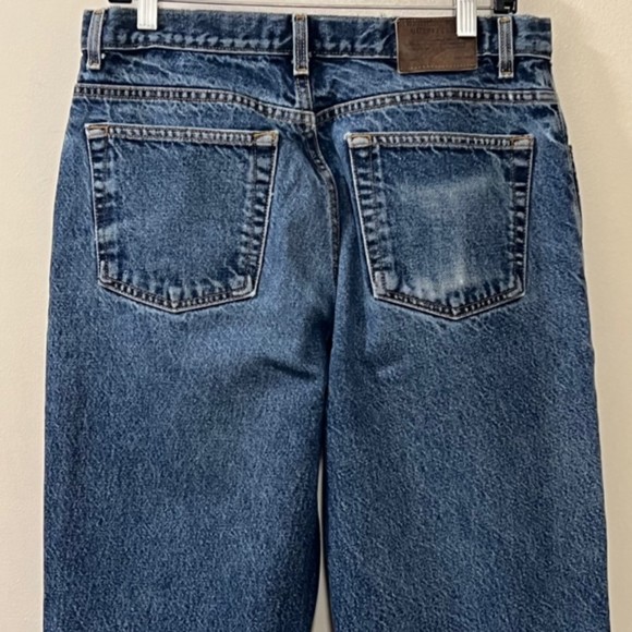 American Eagle Outfitters Dungarees Mens Buttonfly Blue Denim Jeans Size W33 L30 - Picture 4 of 12